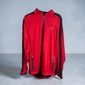 Sun Mountain Men's Red Performance Rain Golf Jacket with Black Trim Breathable